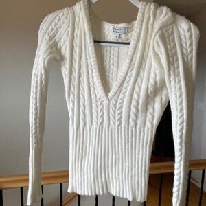Frankie's Bikinis Cloud Cable Knit Sweater Cream Size Small - Sold out